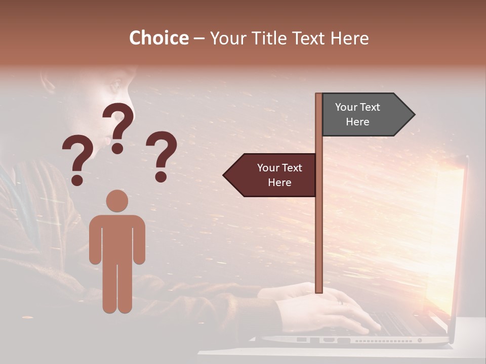 Computer Person Jugendlich PowerPoint Template