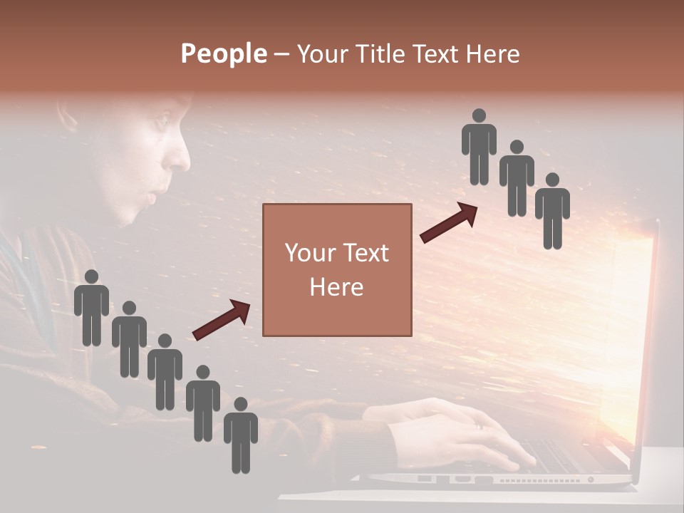 Computer Person Jugendlich PowerPoint Template