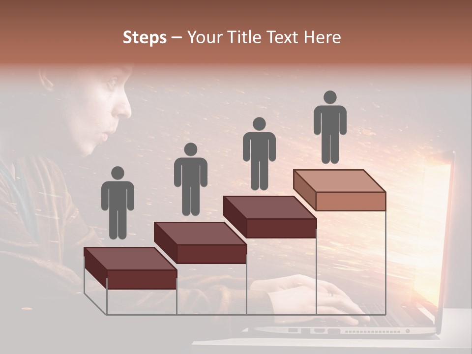 Computer Person Jugendlich PowerPoint Template