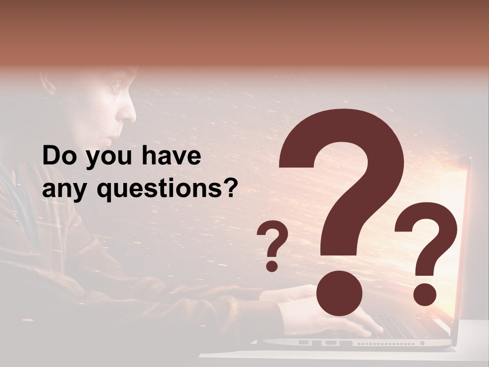 Computer Person Jugendlich PowerPoint Template