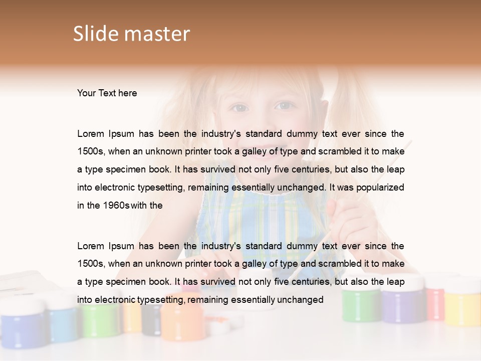 Colour Gelb Malen PowerPoint Template