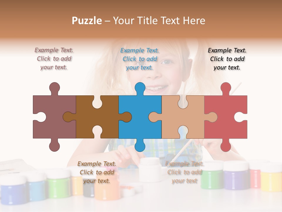 Colour Gelb Malen PowerPoint Template