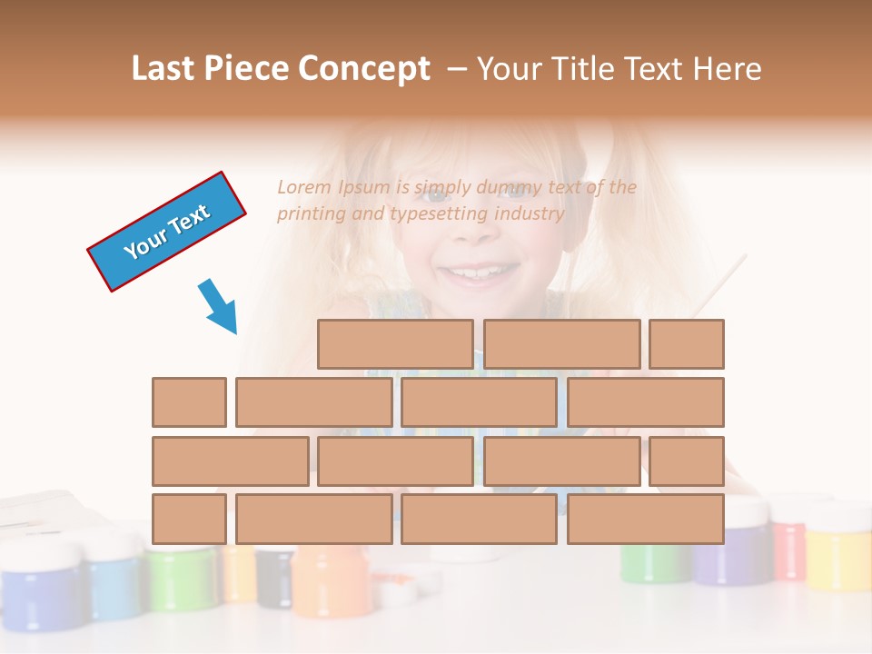 Colour Gelb Malen PowerPoint Template