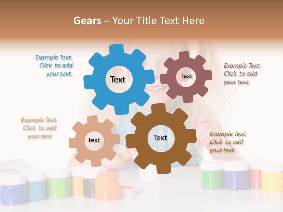Colour Gelb Malen PowerPoint Template