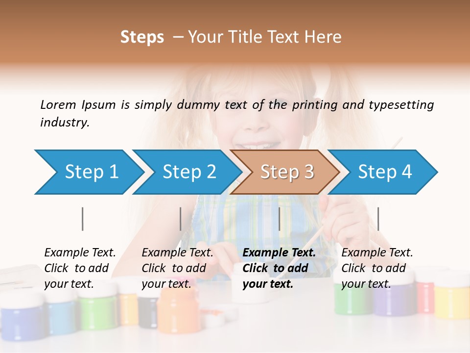 Colour Gelb Malen PowerPoint Template