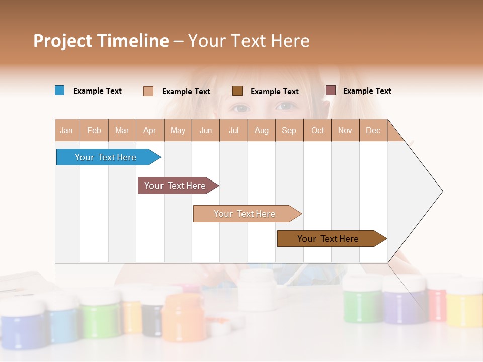 Colour Gelb Malen PowerPoint Template