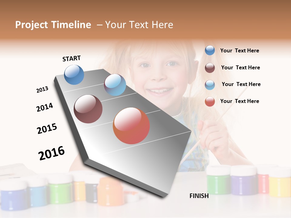 Colour Gelb Malen PowerPoint Template