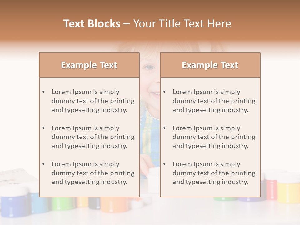 Colour Gelb Malen PowerPoint Template