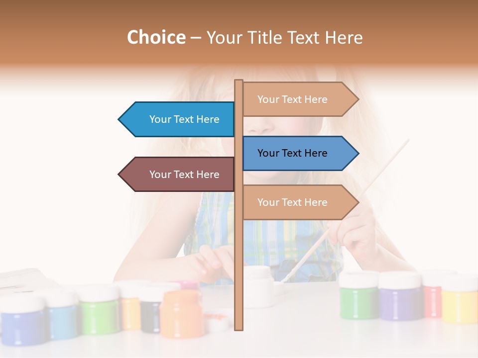 Colour Gelb Malen PowerPoint Template