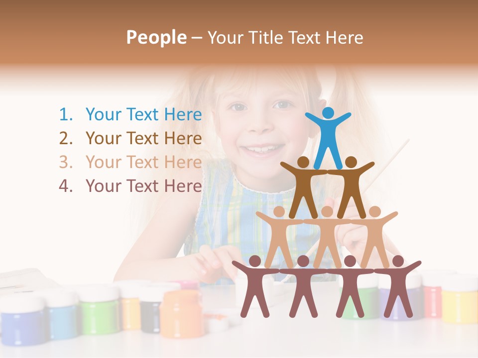 Colour Gelb Malen PowerPoint Template