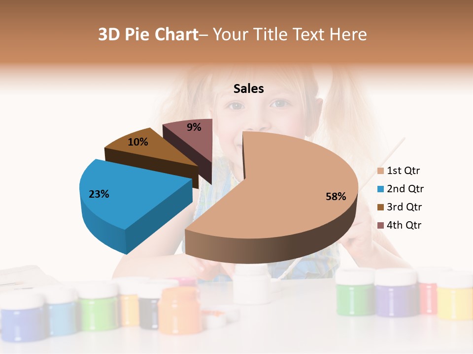 Colour Gelb Malen PowerPoint Template