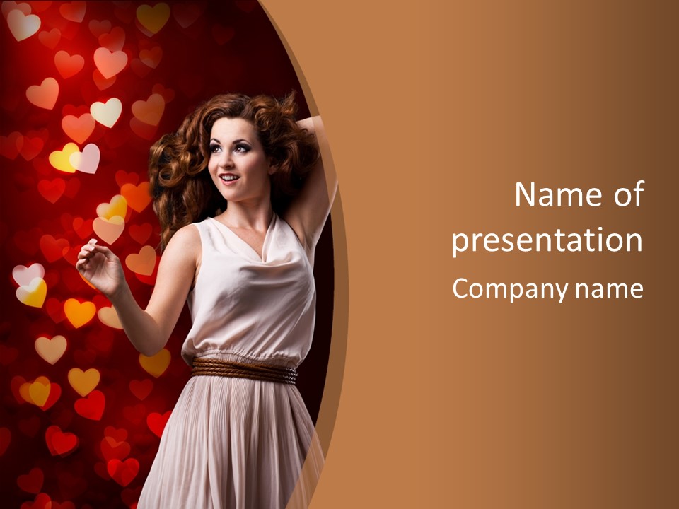 Liebe Frau Flirt PowerPoint Template