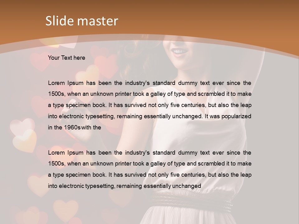 Liebe Frau Flirt PowerPoint Template