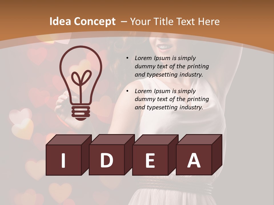 Liebe Frau Flirt PowerPoint Template