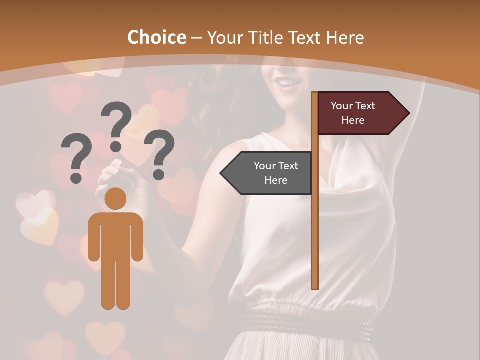 Liebe Frau Flirt PowerPoint Template