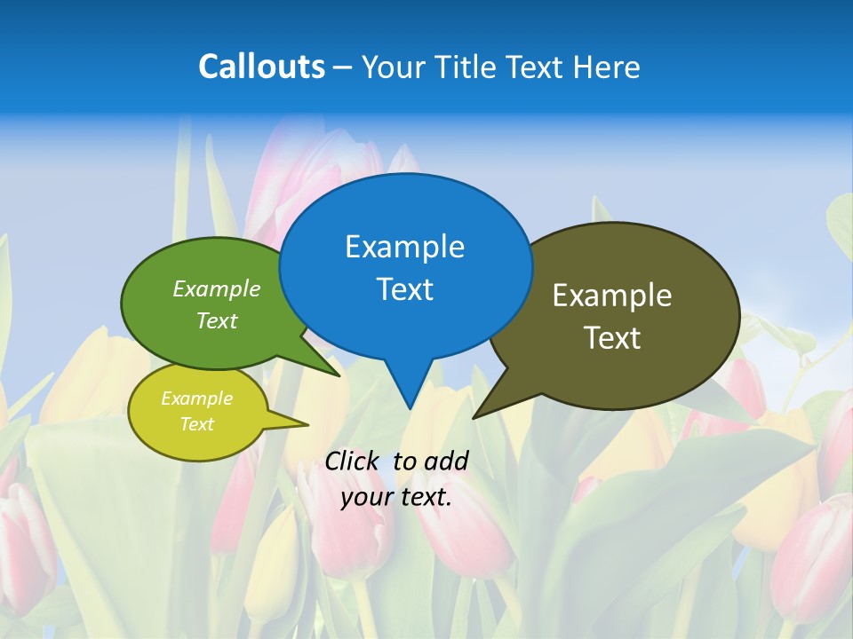 Himmel Feld Tulpen PowerPoint Template