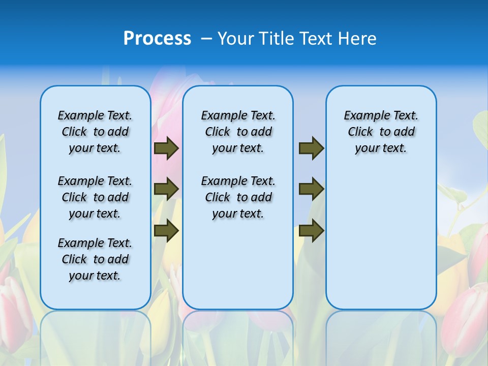 Himmel Feld Tulpen PowerPoint Template