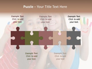 Female Caucasian Bright PowerPoint Template