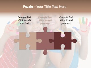 Female Caucasian Bright PowerPoint Template