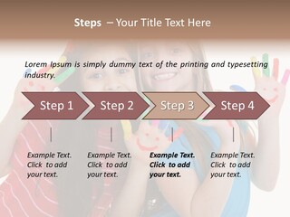 Female Caucasian Bright PowerPoint Template