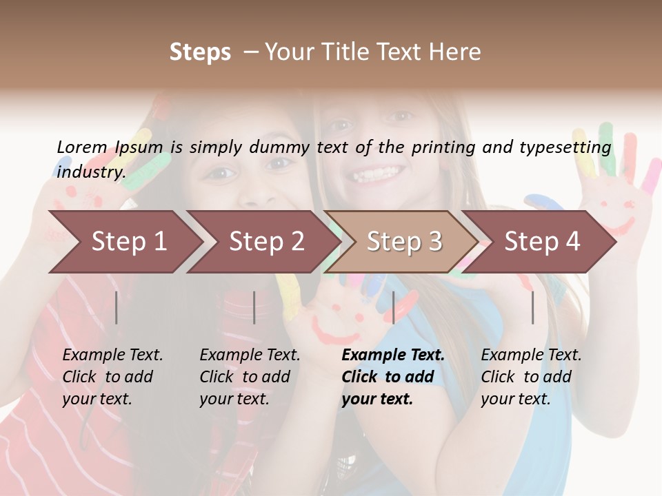 Female Caucasian Bright PowerPoint Template