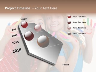 Female Caucasian Bright PowerPoint Template