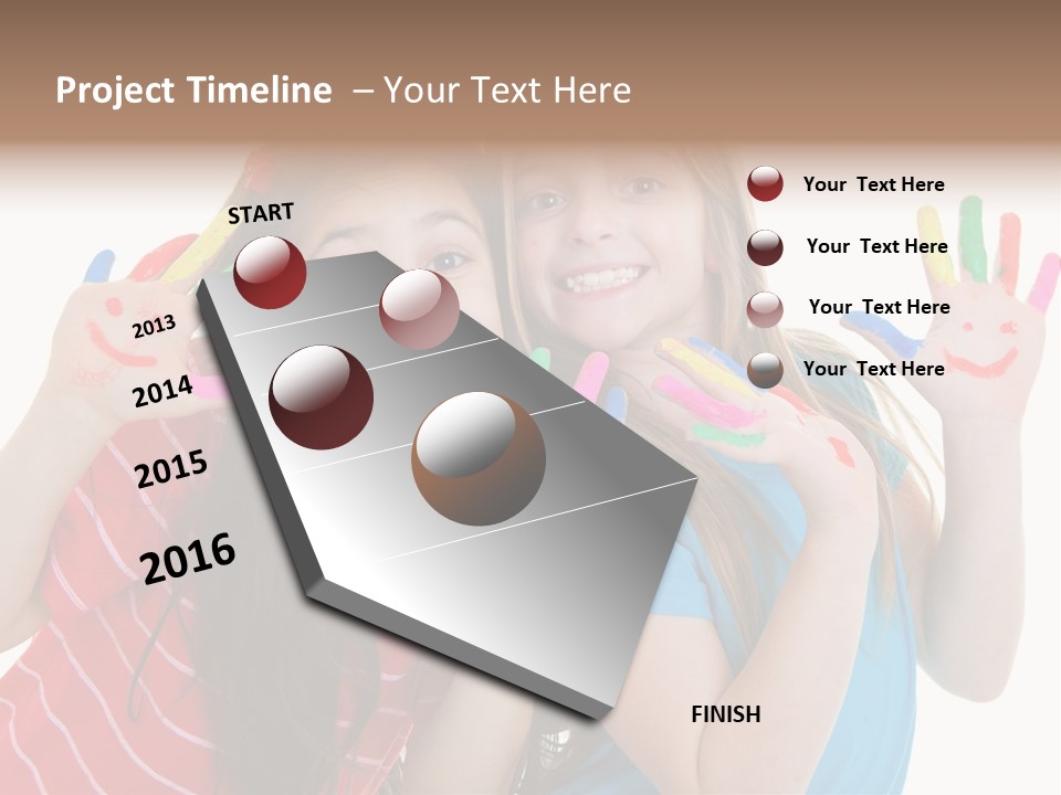 Female Caucasian Bright PowerPoint Template