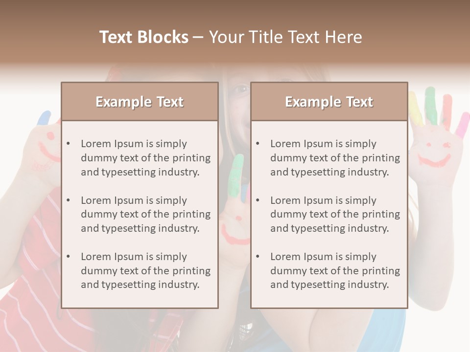 Female Caucasian Bright PowerPoint Template