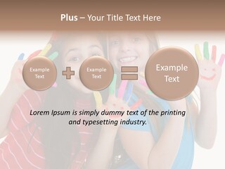Female Caucasian Bright PowerPoint Template