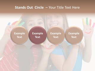 Female Caucasian Bright PowerPoint Template