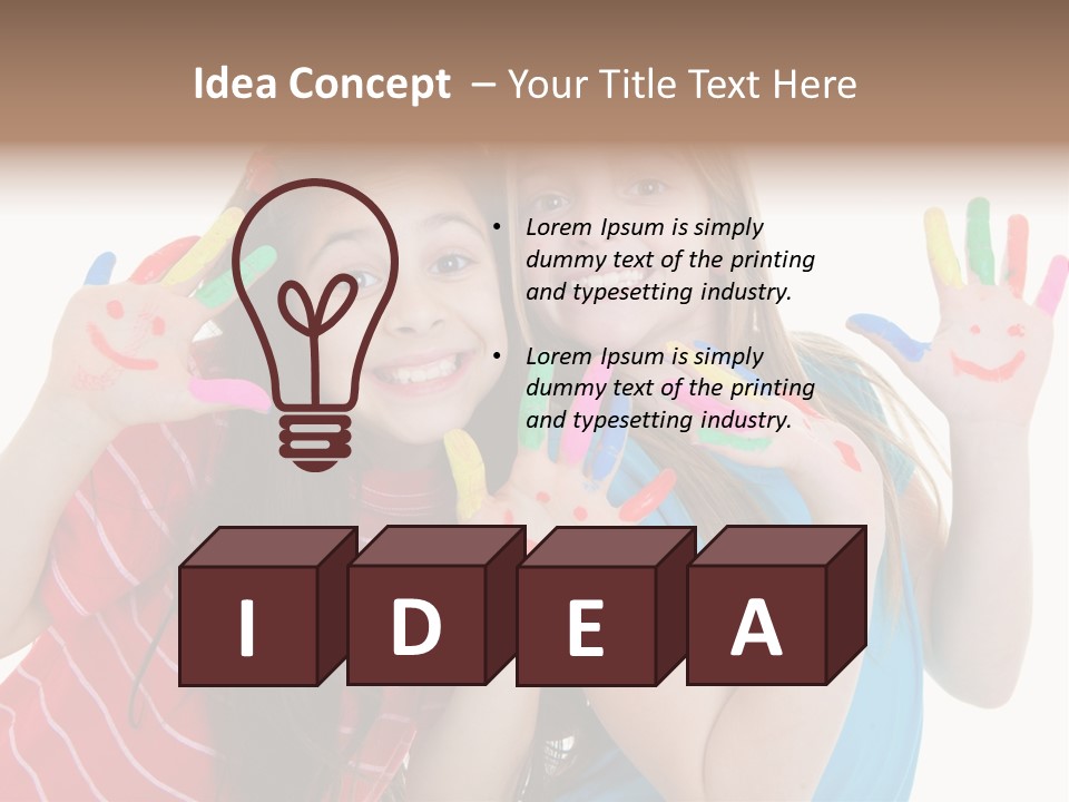 Female Caucasian Bright PowerPoint Template
