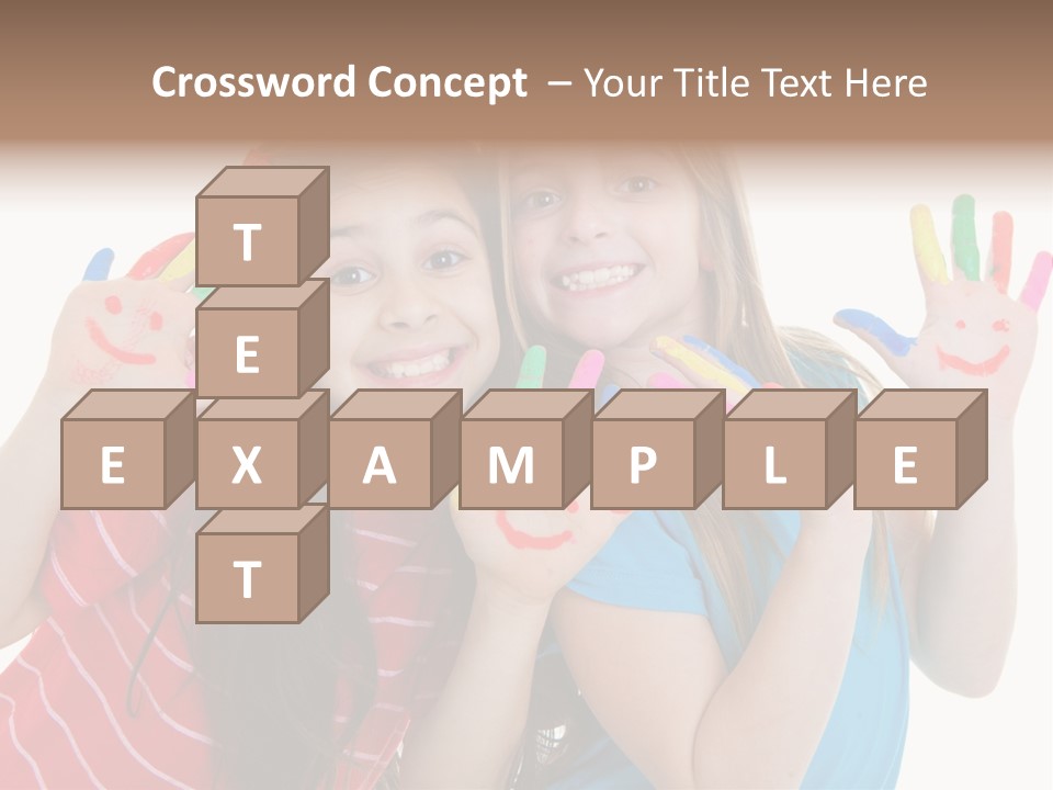 Female Caucasian Bright PowerPoint Template