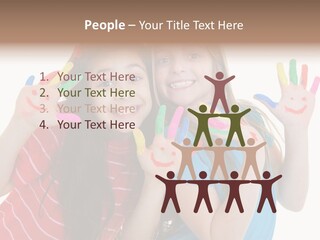 Female Caucasian Bright PowerPoint Template