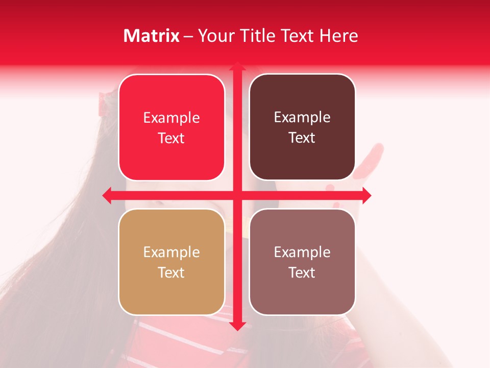 Palm Painted Child Girl PowerPoint Template