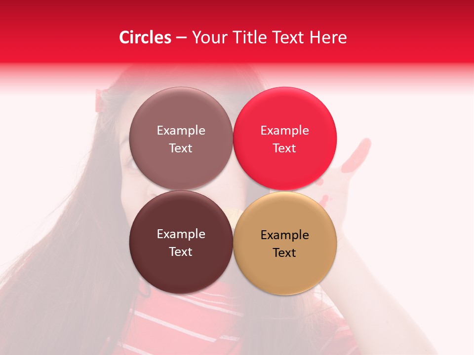 Palm Painted Child Girl PowerPoint Template