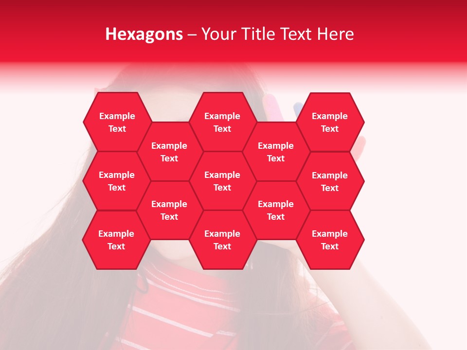 Palm Painted Child Girl PowerPoint Template