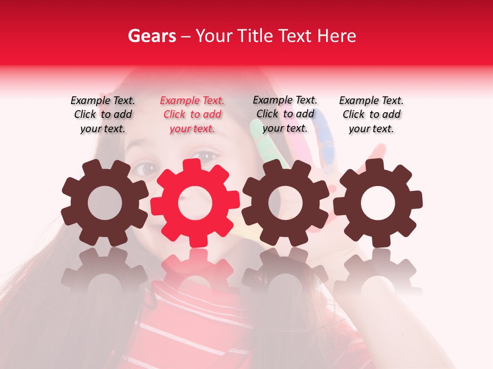 Palm Painted Child Girl PowerPoint Template