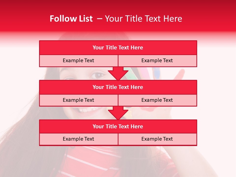 Palm Painted Child Girl PowerPoint Template