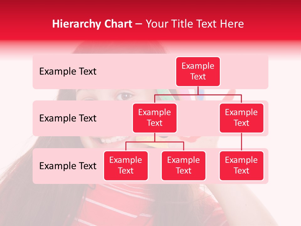 Palm Painted Child Girl PowerPoint Template