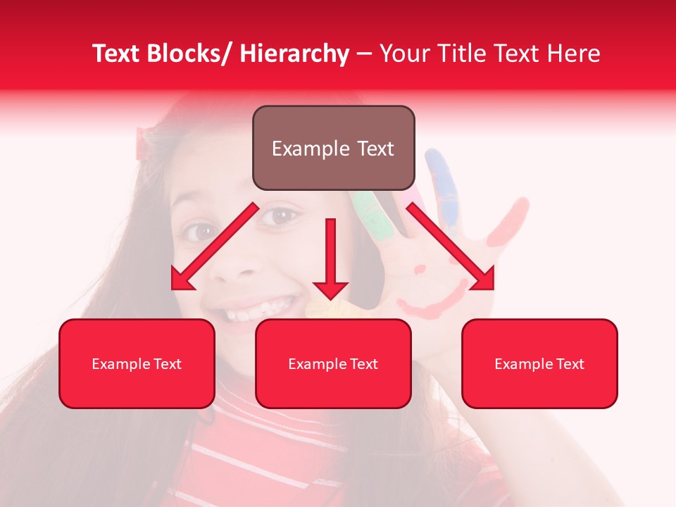 Palm Painted Child Girl PowerPoint Template