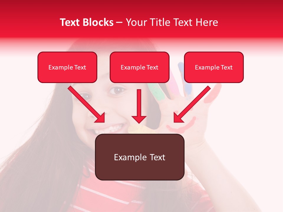 Palm Painted Child Girl PowerPoint Template