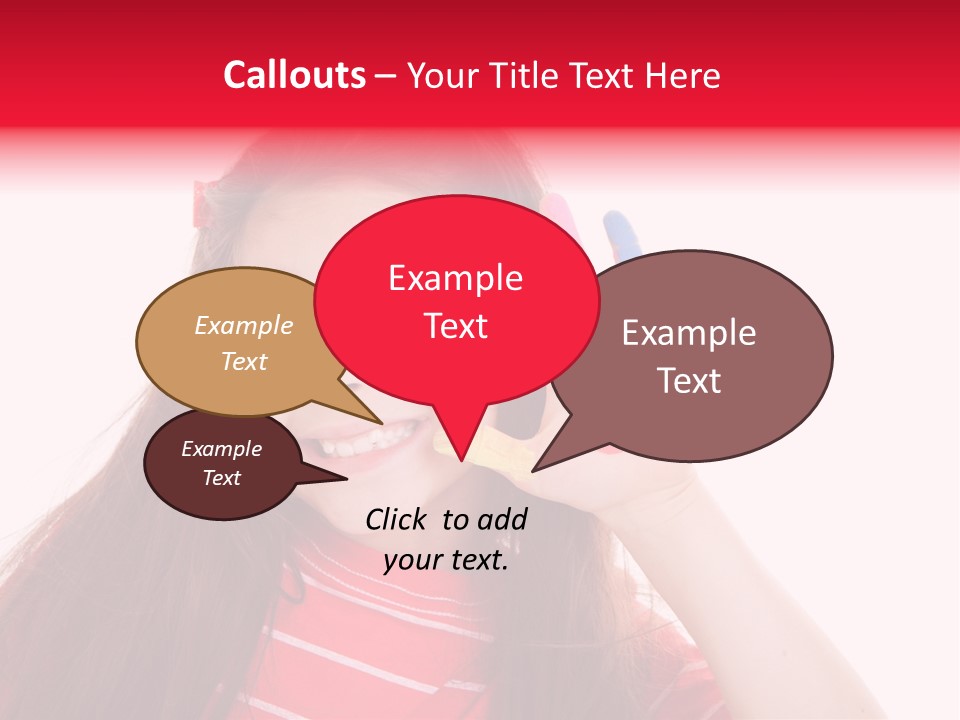 Palm Painted Child Girl PowerPoint Template