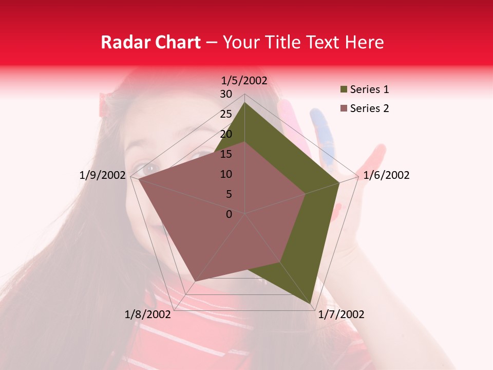 Palm Painted Child Girl PowerPoint Template