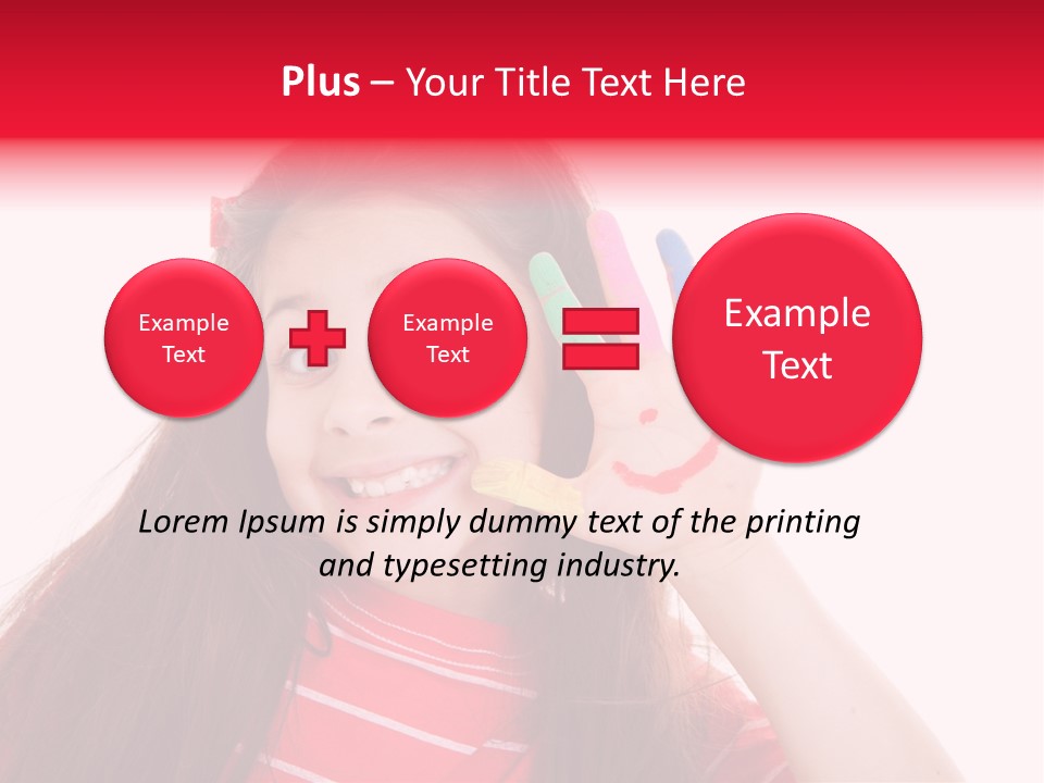 Palm Painted Child Girl PowerPoint Template