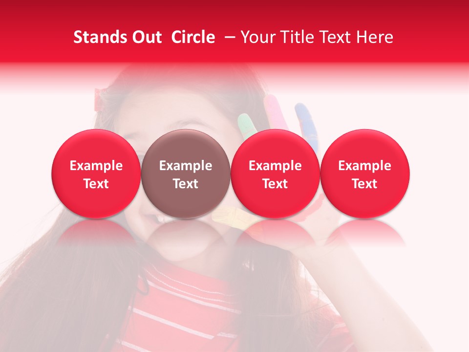 Palm Painted Child Girl PowerPoint Template