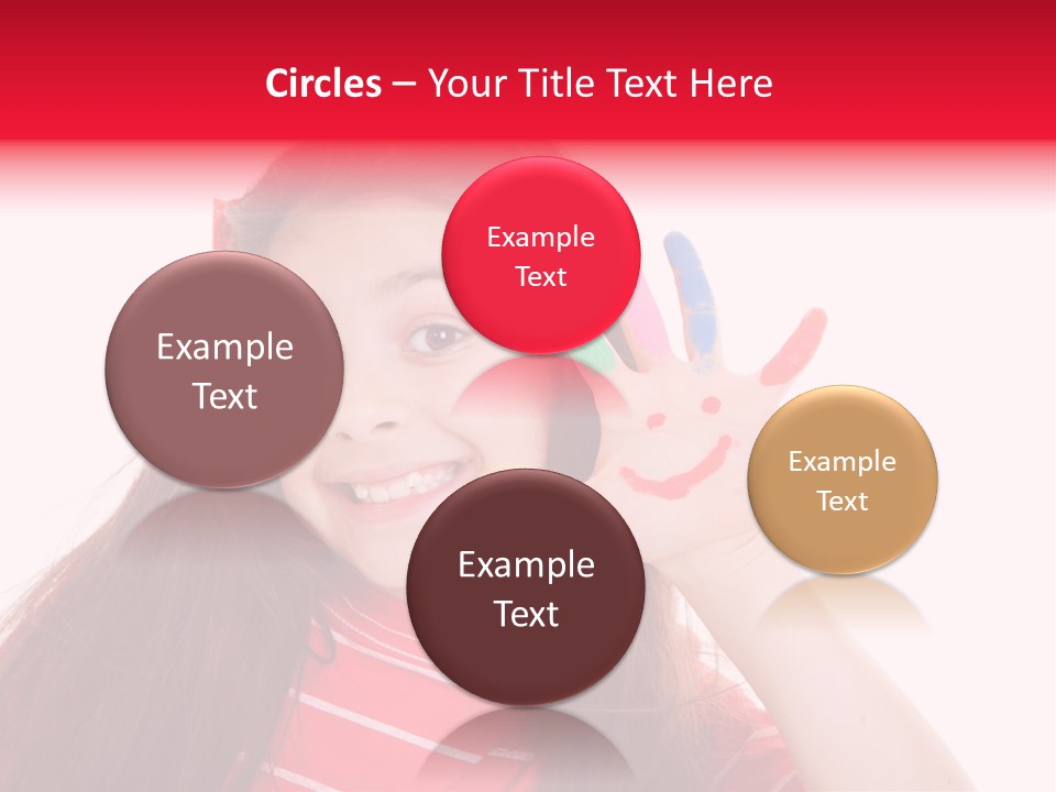 Palm Painted Child Girl PowerPoint Template