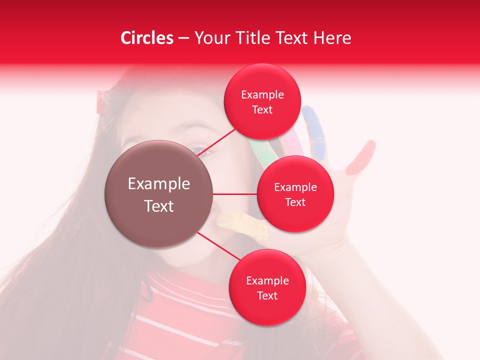 Palm Painted Child Girl PowerPoint Template