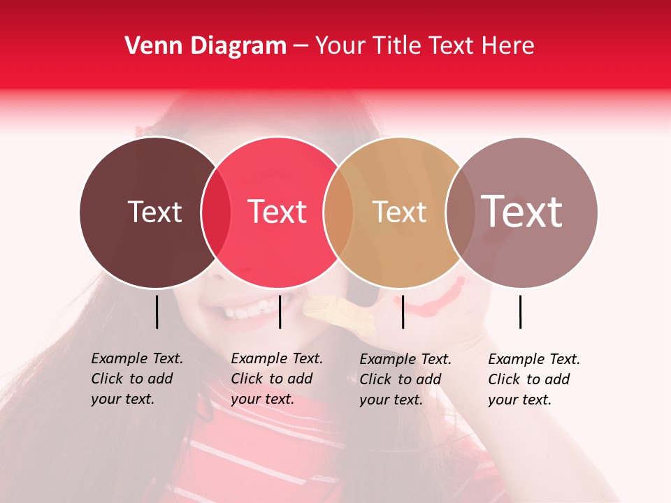 Palm Painted Child Girl PowerPoint Template