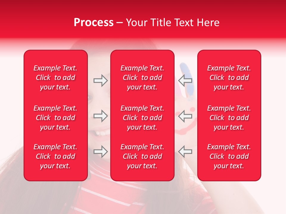 Palm Painted Child Girl PowerPoint Template