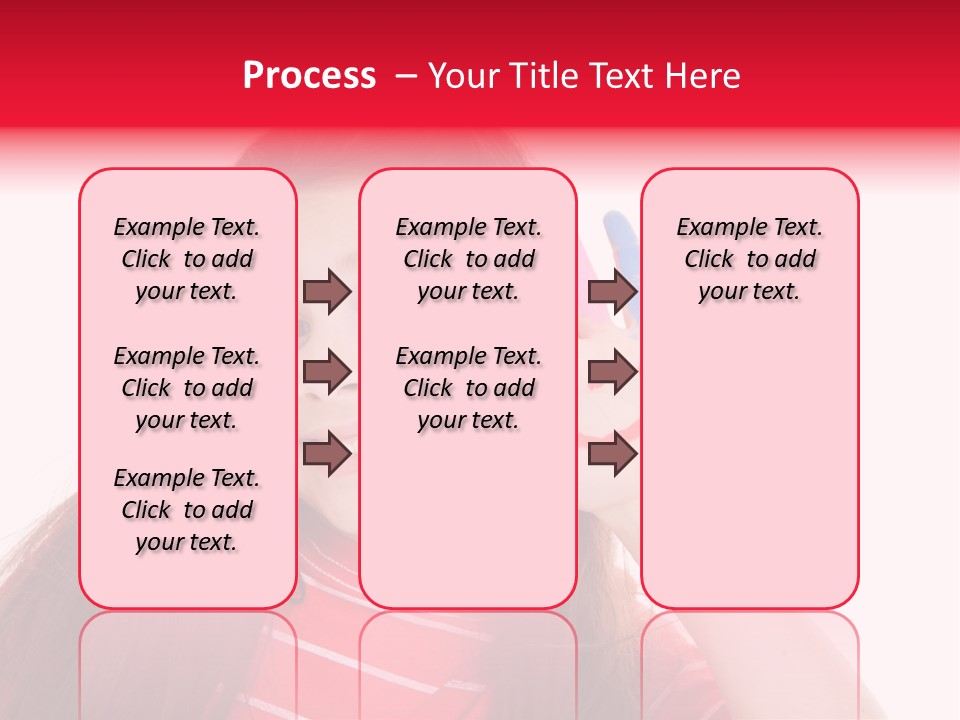 Palm Painted Child Girl PowerPoint Template
